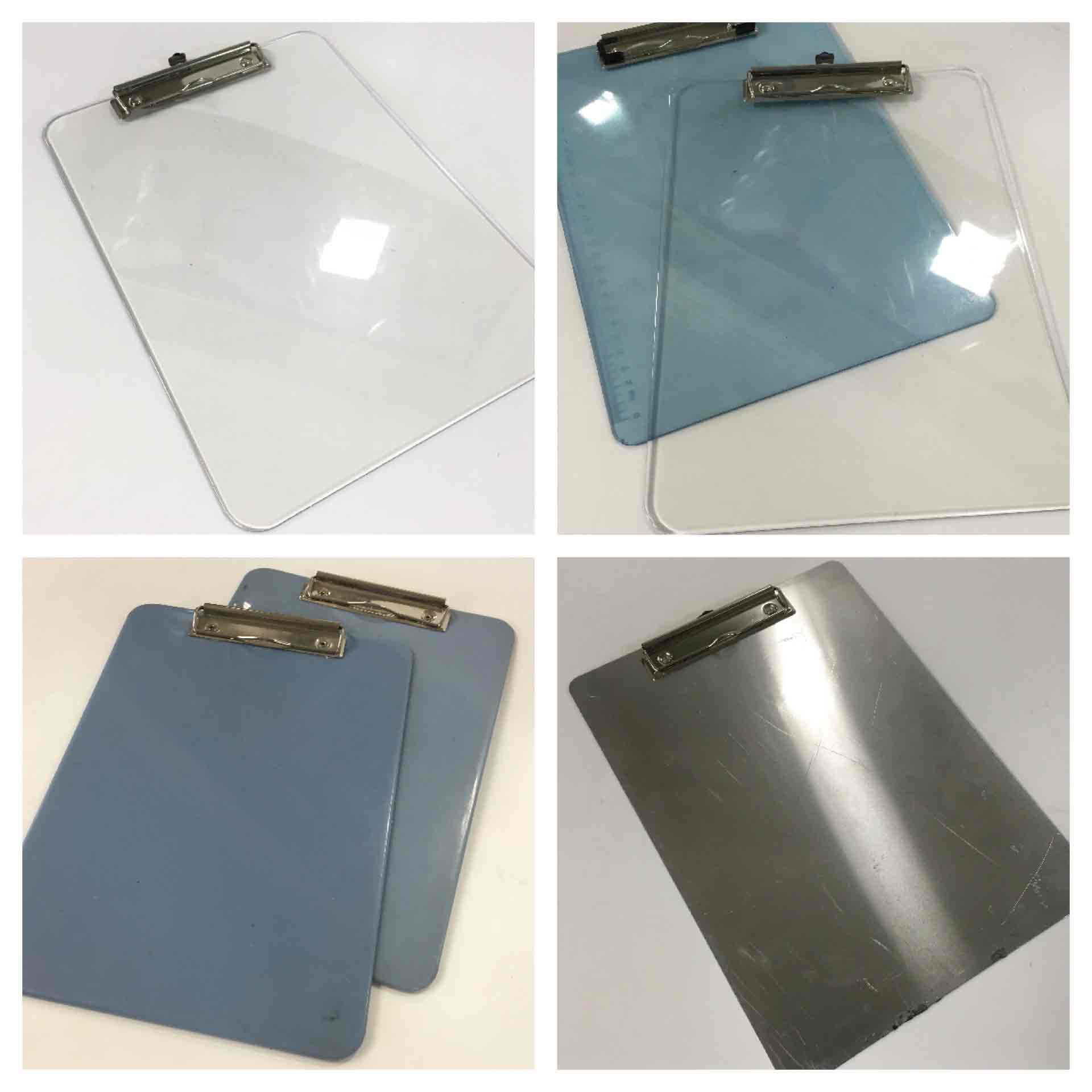 CLIPBOARD, Stainless Steel / CLIPBOARD, Medical Plastic Assorted Colours